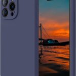 Tamsiai mėlynas dėklas Apple iPhone 15 Pro Max Liquid Silicone 1.5mm su fotoaparato anga ir ekranu