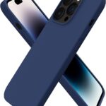 Tamsiai mėlynas dėklas Apple iPhone 15 Pro Max Mercury Silicone pagamintas iš silikono