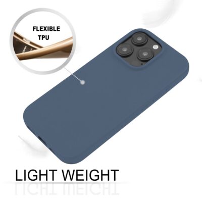 Tamsiai mėlynas dėklas Apple iPhone 16 Pro Max iš lankstaus TPU medžiagos