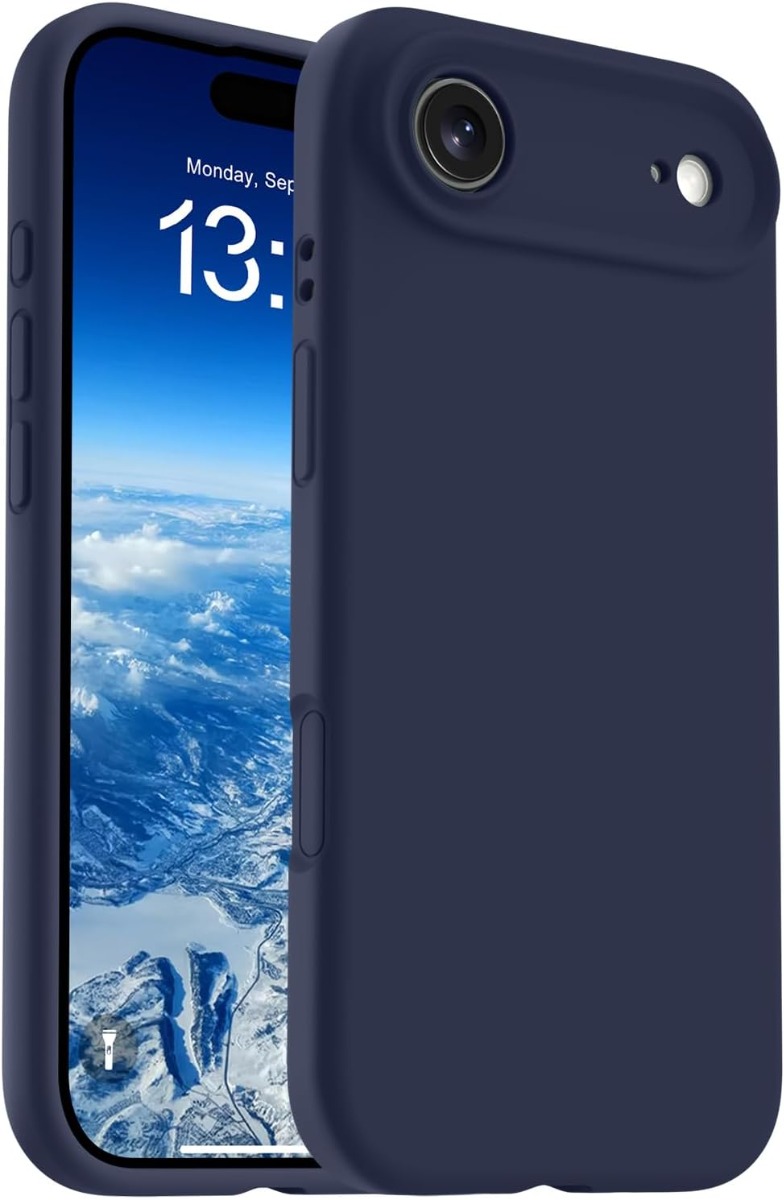 Tamsiai mėlynas dėklas Apple iPhone Air X-level Dynamic Tamsiai mėlynas dėklas Apple iPhone Air X-level Dynamic priekinė ir galinė pusės su matomu fotoaparatu