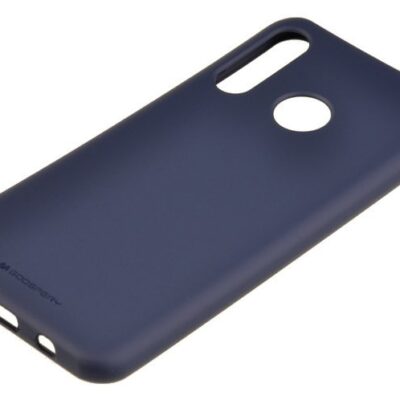 Tamsiai mėlynas dėklas Huawei P30 Lite Nova 4E Mercury Soft su skylute pirštui ir kamera