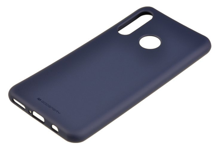 Tamsiai mėlynas dėklas Huawei P30 Lite Nova 4E Mercury Soft Tamsiai mėlynas dėklas Huawei P30 Lite Nova 4E Mercury Soft su skylute pirštui ir kamera