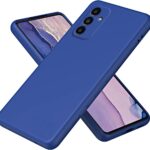 Tamsiai mėlynas silikoninis dėklas Samsung A245 A24 4G ir A246 A24 5G telefonams su matiniu paviršiumi