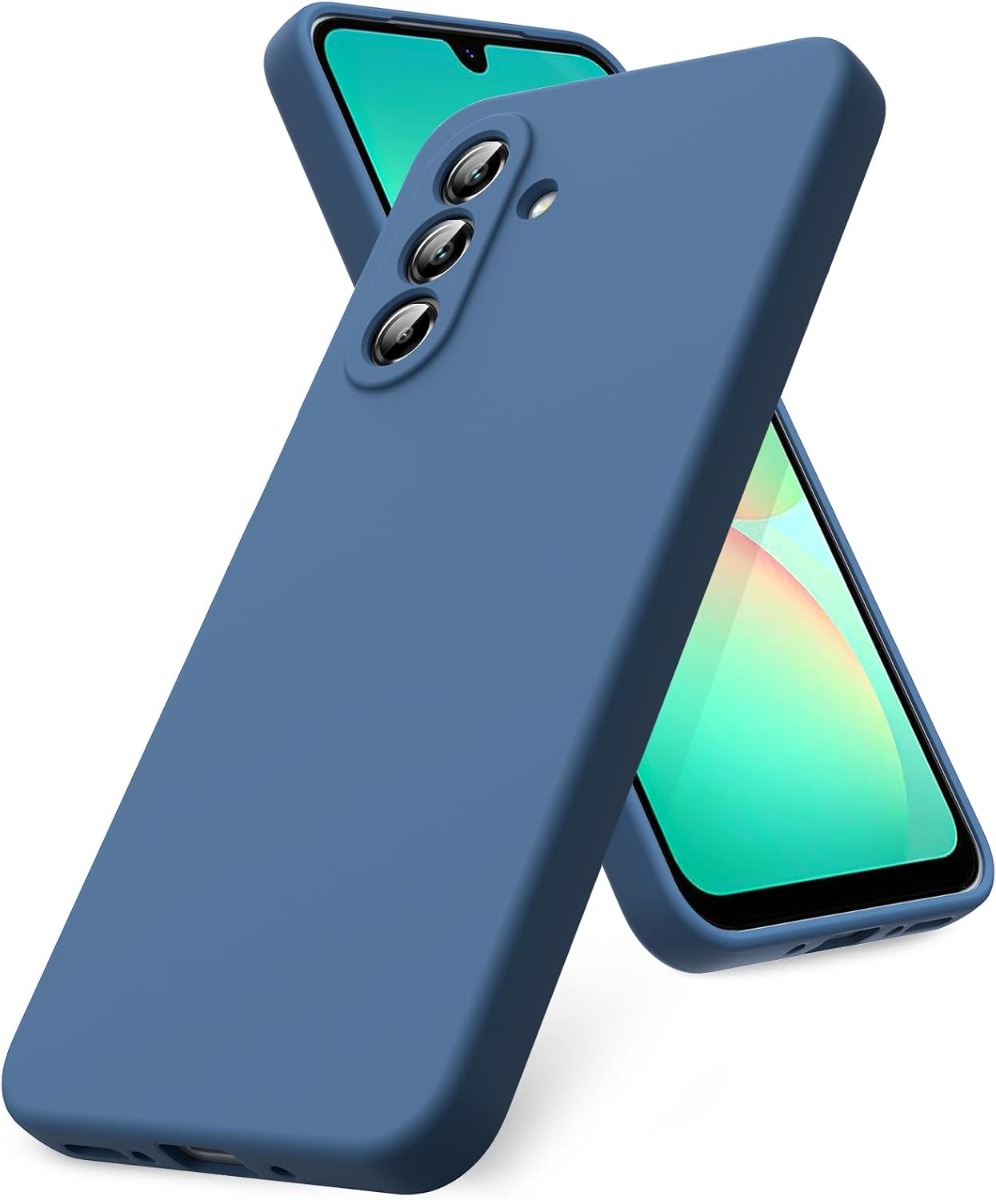 Tamsiai melynas dezklas Samsung A266 A26 5G Mercury Silicone Tamsiai melynas silikoninis dezklas Samsung A266 A26 5G telefonui su triju kameru iskarte