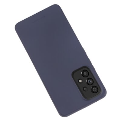 Tamsiai mėlynas dėklas Samsung A536 A53 5G Mercury Soft su kamera apsauga