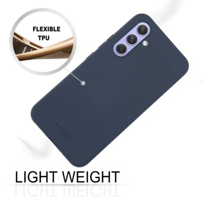 Tamsiai melynas fleksibilus TPU deklas Samsung A546 A54 5G Mercury Soft