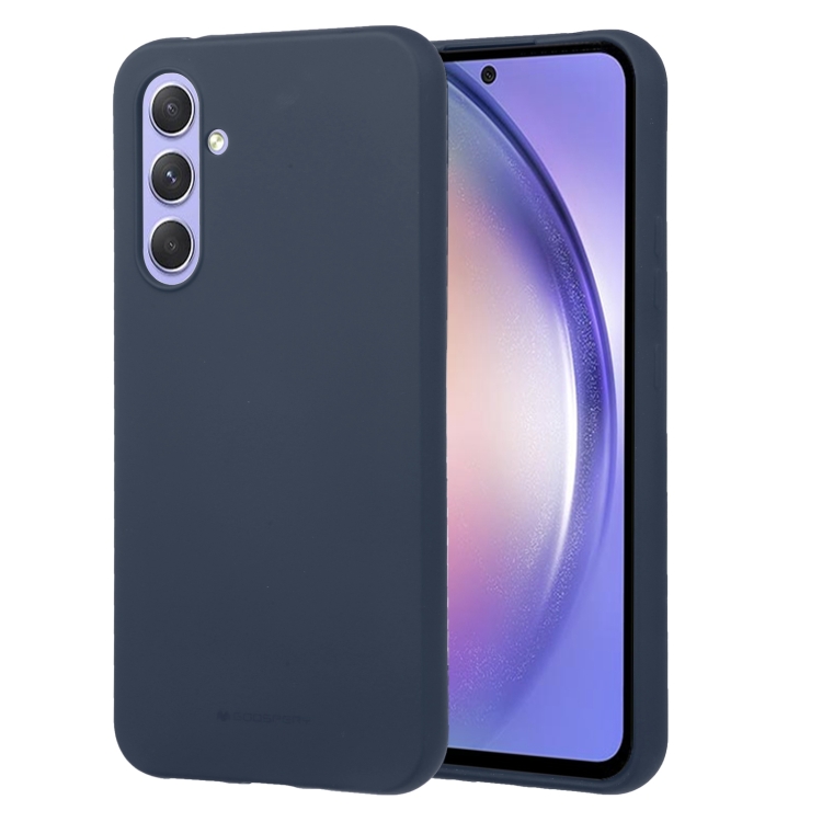 Tamsiai mėlynas dėklas Samsung A546 A54 5G Mercury Soft Tamsiai mėlynas dėklas Samsung A546 A54 5G Mercury Soft švelnios tekstūros ir plonas silikono dizainas