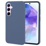 Tamsiai mėlynas dėklas Samsung A556 A55 5G Mercury Soft matomas iš priekio ir nugarėlės