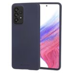 Tamsiai melynas dekla Samsung A736 A73 5G Mercury Soft atvaizduotas ant ismaniajo telefono