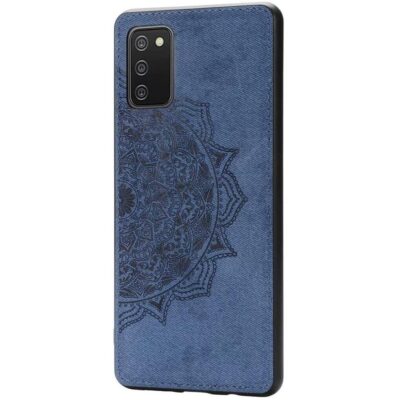 Tamsiai mėlynas dėklas Samsung Galaxy A025G A02s su mandalos raštu