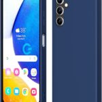 Tamsiai mėlynas dėklas Samsung Galaxy A145 A14 4G A146 A14 5G Mercury Silicone telefonui
