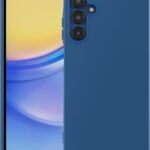 Tamsiai melynas Liquid Silicone deklas Samsung Galaxy A155 A15 4G A156 A15 5G telefone