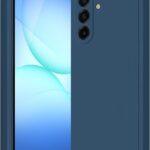 Tamsiai mėlynas dėklas Samsung Galaxy A175 A17 4G / A176 A17 5G X-level Dynamic, matomas iš priekio ir galo