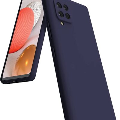 Tamsiai mėlynas dėklas Samsung Galaxy A225 A22 4G Mercury Silicone aplink telefono ekraną ir kamerą