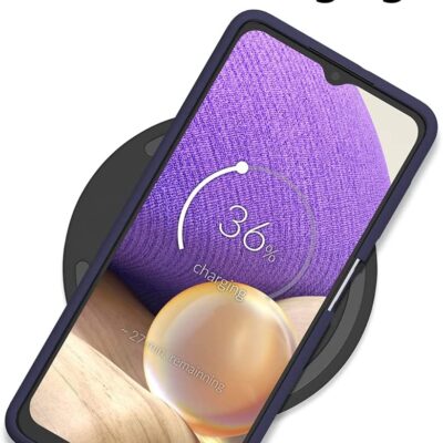 Tamsiai mėlynas dėklas Samsung Galaxy A336 A33 5G Mercury Silicone su matomu ekranu įkrovimo procese