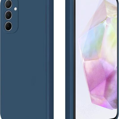 Tamsiai mėlynas dėklas Samsung Galaxy A366 A36 5G apsaugo telefoną su trimis kameros skylutėmis