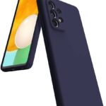 Tamsiai mėlynas dėklas Samsung Galaxy A525 su išpjovomis kamerai ir mygtukams