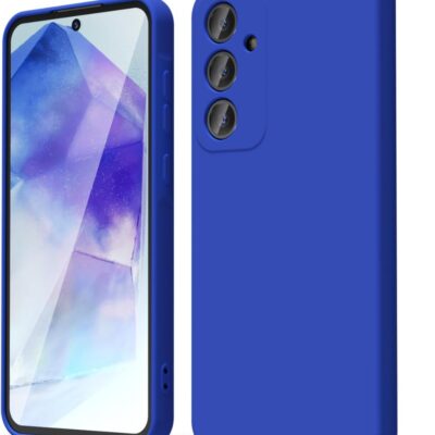 Tamsiai mėlynas dėklas Samsung Galaxy A566 A56 5G X-level Dynamic aplink telefoną su trimis kameromis galinėje pusėje