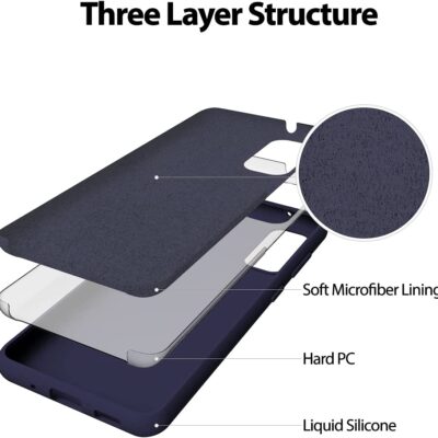 Tamsiai mėlynas dėklas Samsung Galaxy G780 S20 FE Mercury Silicone su trimis apsauginėmis sluoksniais ir minkštu mikropluošto pamušalu