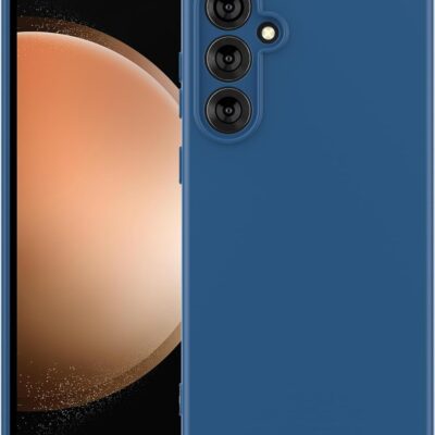 Tamsiai mėlynas dėklas Samsung Galaxy S711 S23 FE Liquid Silicone 1.5mm aplink telefoną