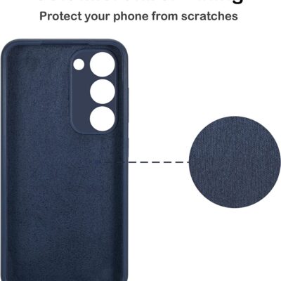 Tamsiai mėlynas dėklas Samsung Galaxy S911 S23 5G Mercury Silicone su minkšta mikropluošto pamušalu