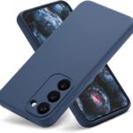 Tamsiai mėlynas dėklas Samsung Galaxy S911 S23 5G Mercury Silicone aplink telefono kameras