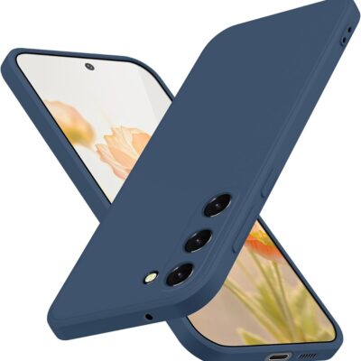 Tamsiai mėlynas dėklas Samsung Galaxy S916 S23 Plus 5G su matiniu paviršiumi ir tiksliomis kamerų išpjovomis