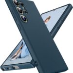 tamsiai melynas deklas samsung galaxy s938 s25 ultra x-level dynamic su tvirtomis kameru apsaugomis