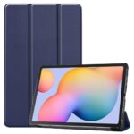 tamsiai melynas deklas samsung p610 p615 tab s6 lite 10 4 smart leather