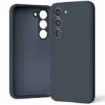 Tamsiai mėlynas dėklas Samsung S721 S24 FE Mercury Silicone su atverčiama kamera ir silikonu