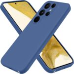 Tamsiai melynas deklas Samsung S918 S23 Ultra 5G liquid silicone ismaniojo telefono apsauga