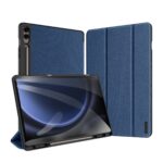Tamsiai mėlynas dėklas Samsung X610 X616 Tab S9 FE Plus Dux Ducis Domo su apvalkalu ir stovėjimo funkcija