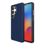 Tamsiai melynas deklas telefonui Samsung S928 S24 Ultra su triju kameru slaunimis ir triju mygtuku sonineje dalyje