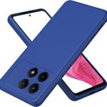 Tamsiai mėlynas dėklas Xiaomi Poco X6 Pro 5G Liquid Silicone, matinis paviršius, apsauginis telefono dėklas