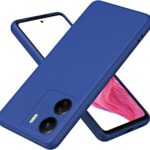 Tamsiai mėlynas dėklas Xiaomi Redmi 13C su skystos silikono danga