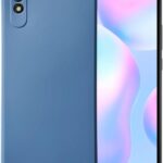 Tamsiai melynas deklas Xiaomi Redmi 9A 9AT Liquid Silicone 1.5mm aplink telefoną