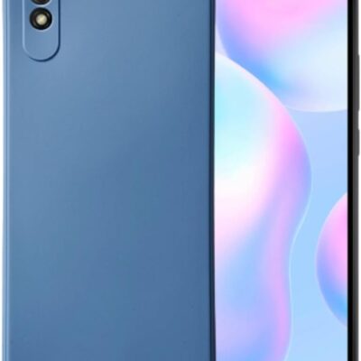 Tamsiai melynas deklas Xiaomi Redmi 9A 9AT Liquid Silicone 1.5mm aplink telefoną