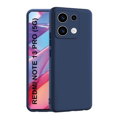 Tamsiai mėlynas dėklas Xiaomi Redmi Note 13 Pro 5G su kameros apsauga ir mygtukų apvadais