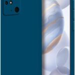 Tamsiai mėlynas silikoninis dėklas Xiaomi Redmi 10C Liquid Silicone 1.5mm fone su matiniu paviršiumi