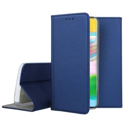 Tamsiai mėlynos spalvos atverčiamas dėklas Samsung Galaxy A41 A415 smart magnet