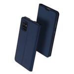 Tamsiai mėlynos spalvos atverčiamas dėklas Samsung Galaxy A715 A71 Dux Ducis Skin Pro