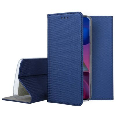 Tamsiai mėlynos spalvos atverčiamas dėklas Samsung Galaxy M51 Smart Magnet