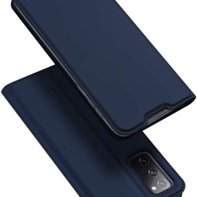 Tamsiai mėlynos spalvos atverčiamas dėklas Samsung Galaxy S20 FE Dux Ducis Skin Pro