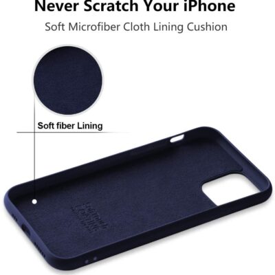 tamsiai melynos spalvos deklo apple iphone 11 pro x-level dynamic vidine minksta mikropluošto medžiaga