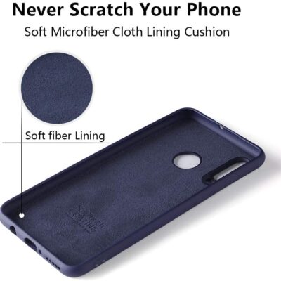 Tamsiai mėlynos spalvos dėklas Huawei P30 Lite X-level Dynamic su minkštu mikropluošto pamušalu