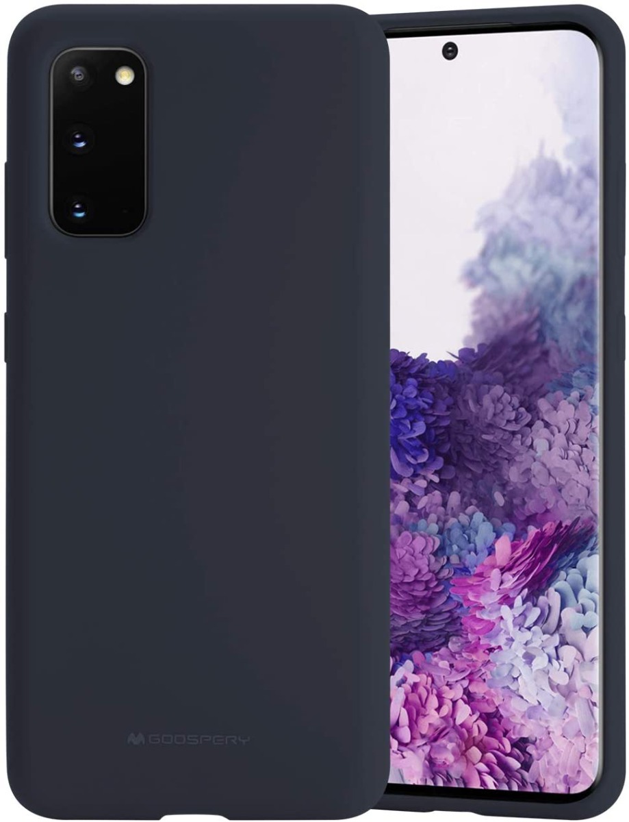 Tamsiai mėlynas dėklas Samsung Galaxy G981 S20 Mercury Silicone Tamsiai mėlynos spalvos dėklas Samsung Galaxy G981 S20 Mercury Silicone su matiniu paviršiumi