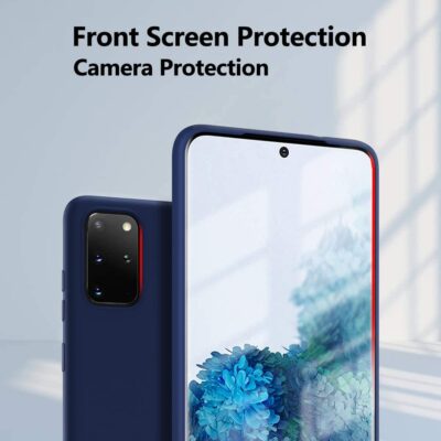 Tamsiai mėlynos spalvos dėklas Samsung Galaxy G986 S20 Plus x-level dynamic su ekrano ir kameros apsauga