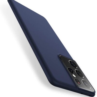 Tamsiai melynos spalvos deklas Samsung Galaxy S21 Ultra S30 Ultra X-level Dynamic aplink kameru moduli