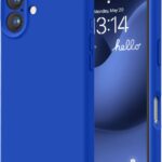 Tamsiai violetinis dėklas Apple iPhone 16 Mag Silicone mėlynos spalvos su minkšta matinė danga