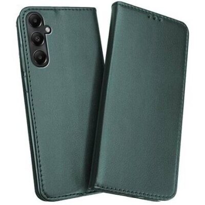 Tamsiai žalias atverčiamas dėklas Samsung Galaxy A256 A25 5G Smart Magnetic
